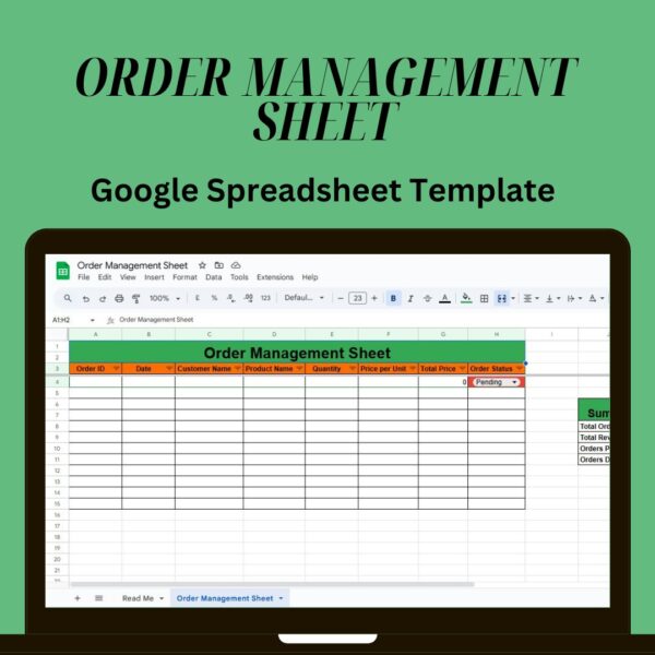 Order Management Sheet - Image 2